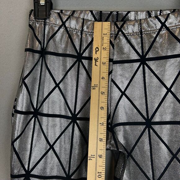 Balera Dance Set Adult Small Silver Geometric Leggings Black Zip Vest Metallic - Picture 14 of 14